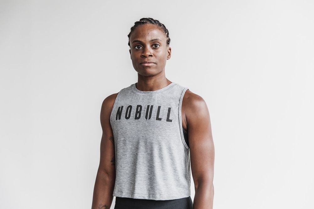 NOBULL Women's Muscle Tank Tops - Heather Grey - Ireland (2037EAGZO)